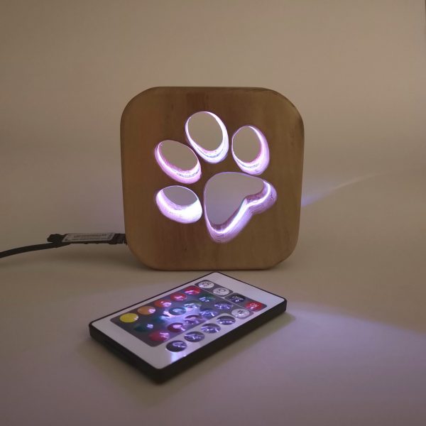 LED Lamp - dog paw