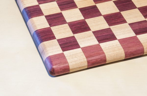 purpleheart and maple cheese board